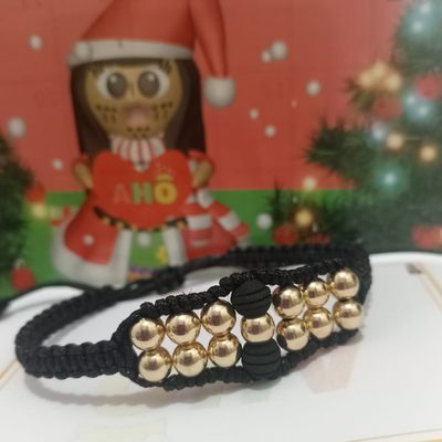 Pulsera Tejida Macrame Oro18k