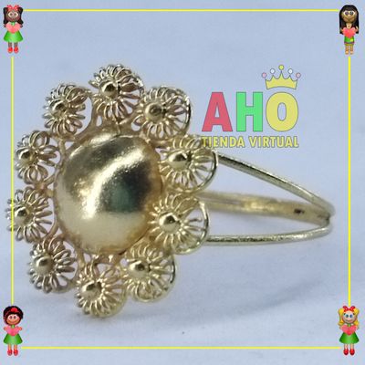 Anillo Flor Tomatillos Oro18k