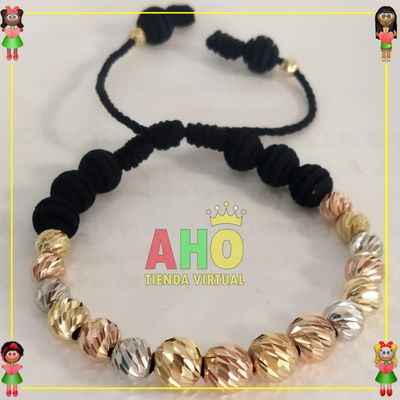 Pulsera Tejida Macrame Oro18k