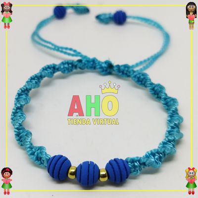 Pulsera Tejida Macrame Oro18k