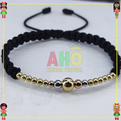 Pulsera Tejida Macrame Oro18k