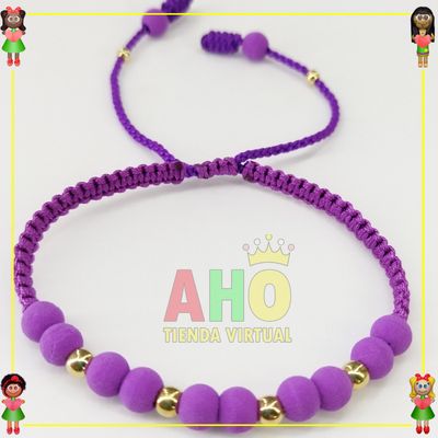 Pulsera Tejida Macrame Oro18k