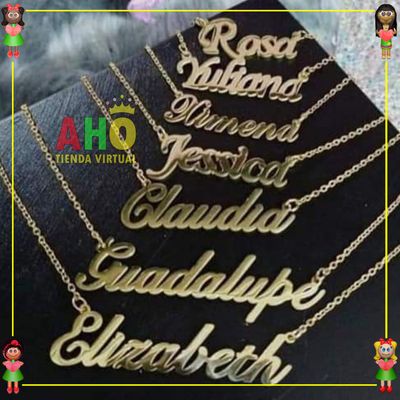 Cadena Dama letras Oro18K