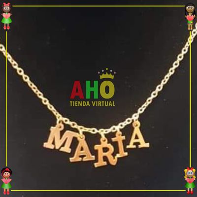 Cadena Dama letras Oro18K