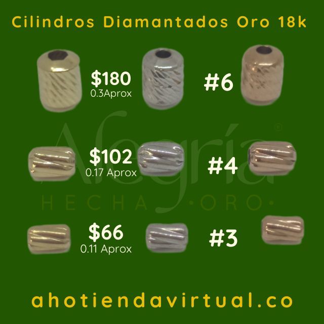 Cilindros Diamantados Oro18k
