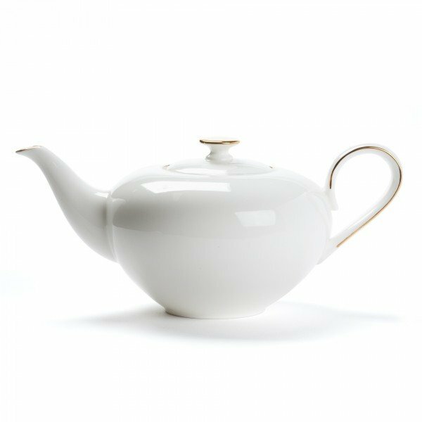 THÉIÈRE PORCELAINE - CONCORDE - 1L - LISERÉ OR