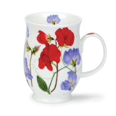 Mug Suffolk 0.31L Dunoon - Sweet Peas Red