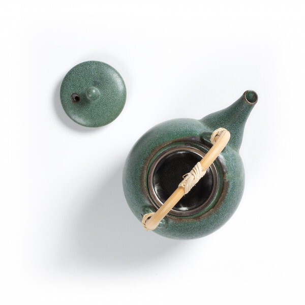 THÉIÈRE PORCELAINE - GURIN - 0,55 L - VERTE
