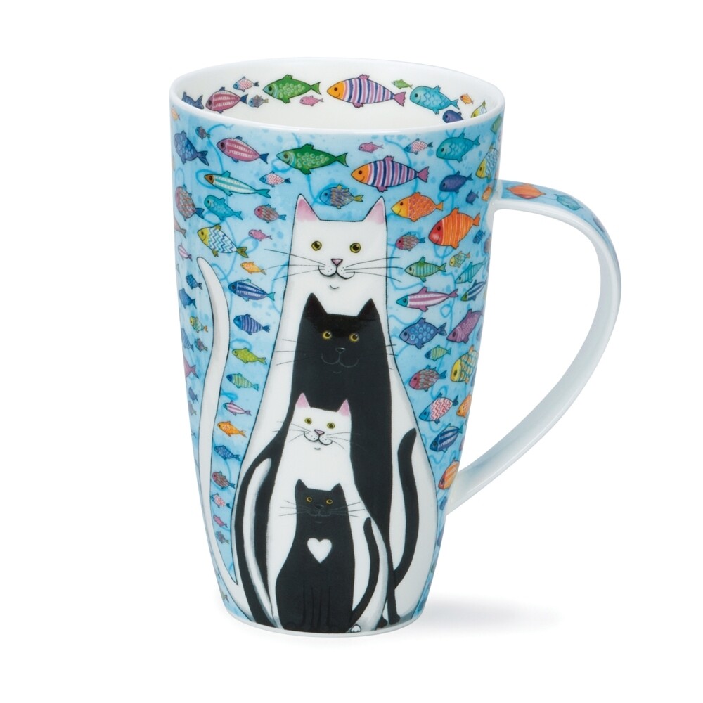 Mug Henley 0.6L Dunoon - Aqua Cats