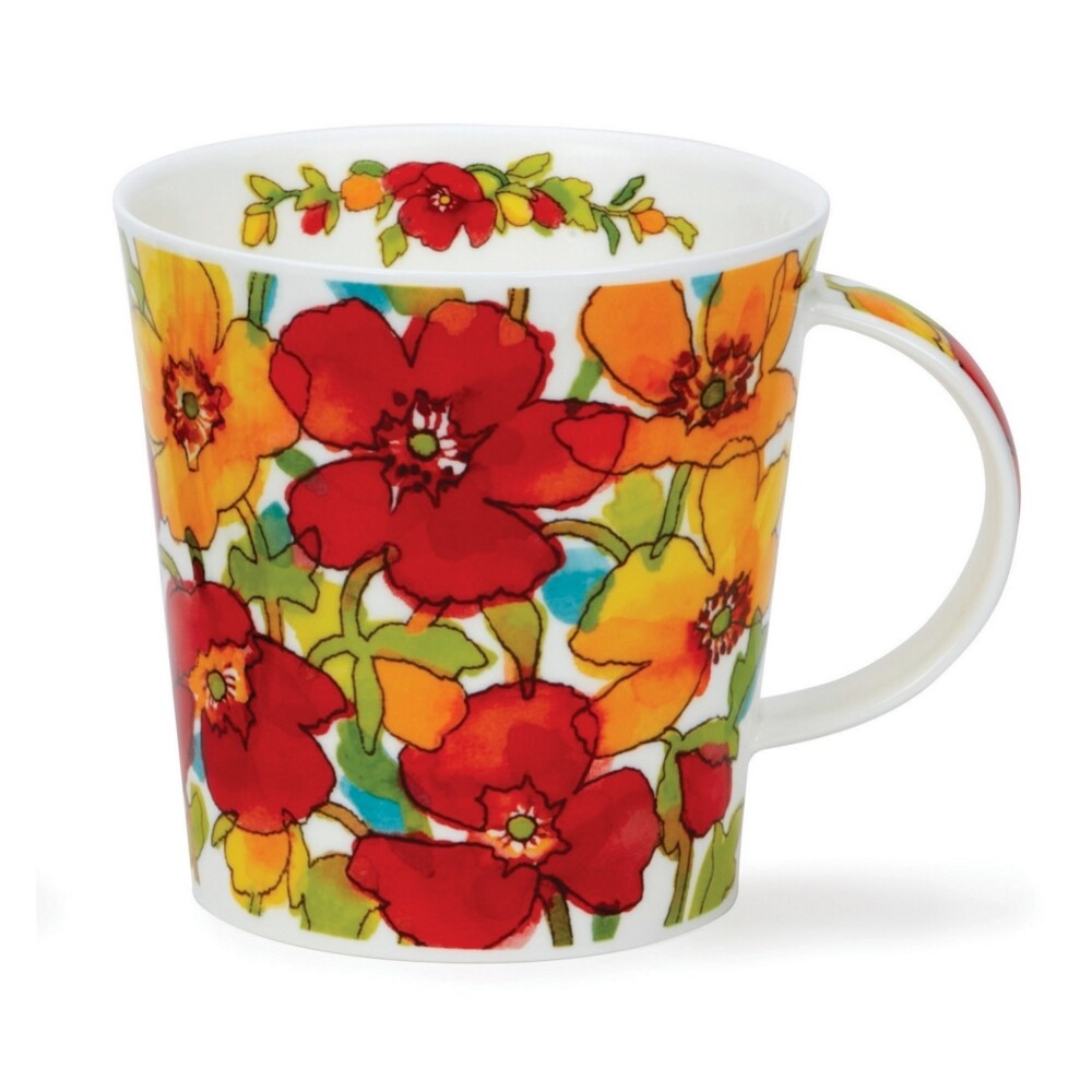 Mug Cairngorm 0.48L Dunoon - Flower Shower Red