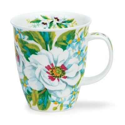 Mug Nevis Dunoon 0.48L - White Anemones Blue