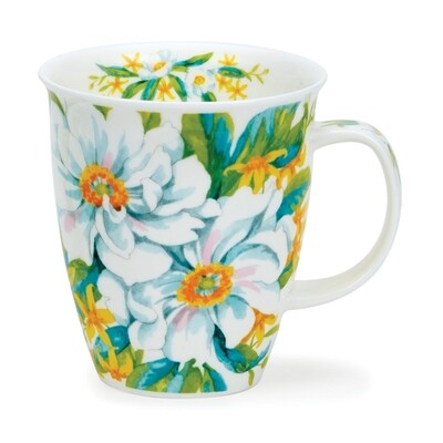 Mug Nevis Dunoon 0.48L - White Anemones Blue
