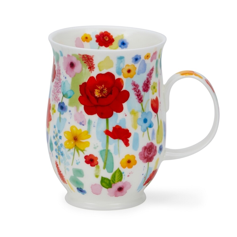 Mug Suffolk 0.31L Dunoon - Floral Burst Red