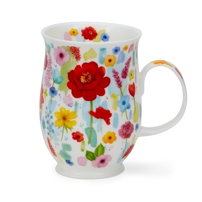 Mug Suffolk 0.31L Dunoon - Floral Burst Red