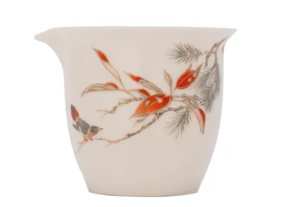 Gongdaobei blanc & feuilles en porcelaine, 180 ml