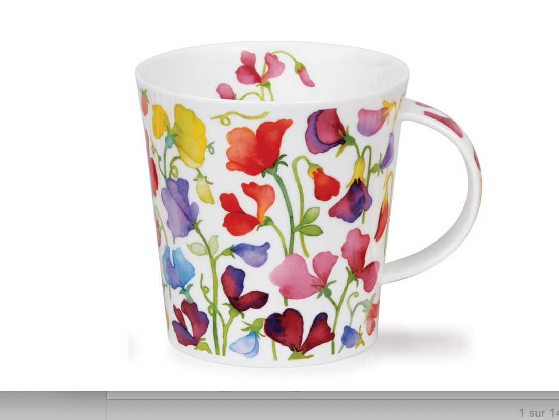 Mug Lomond 0,32L - Dunoon - Floral Fiesta Sweet Peas