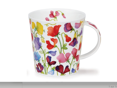 Mug Lomond 0,32L - Dunoon - Floral Fiesta Sweet Peas
