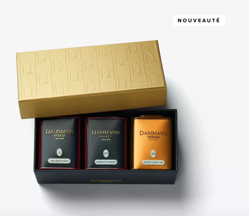 COFFRET JARDIN GOURMAND - 3 boîtes de 100 g + 1 infuseur