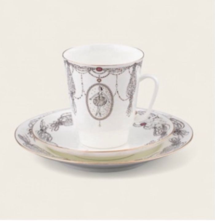 Tasse - Collection Ballet (3 pces)- Le lac des cygnes - Porcelaine de St Petersbourg