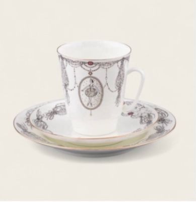 Tasse - Collection Ballet (3 pces)- Le lac des cygnes - Porcelaine de St Petersbourg