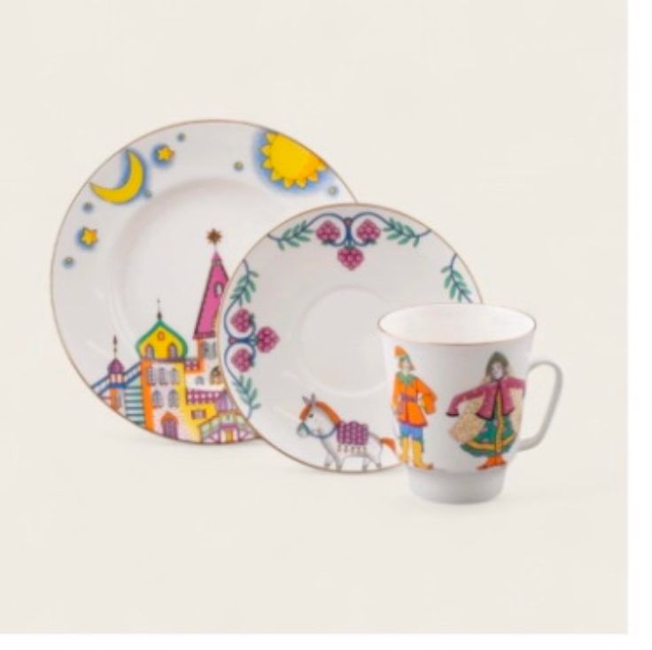 Tasse - Collection Ballet (3 pces) Le petit cheval bossu - Porcelaine de St Petersbourg Tasse - Collection Ballet (3 pces) Le petit cheval bossu - Porcelaine de St Petersbourg