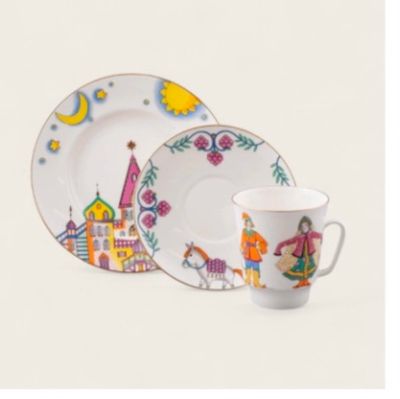 Tasse - Collection Ballet (3 pces) Le petit cheval bossu - Porcelaine de St Petersbourg Tasse - Collection Ballet (3 pces) Le petit cheval bossu - Porcelaine de St Petersbourg