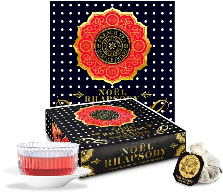 Thé blanc NOËL RHAPSODY® - Thé blanc rosé au parfum gourmand de brioche de Noël