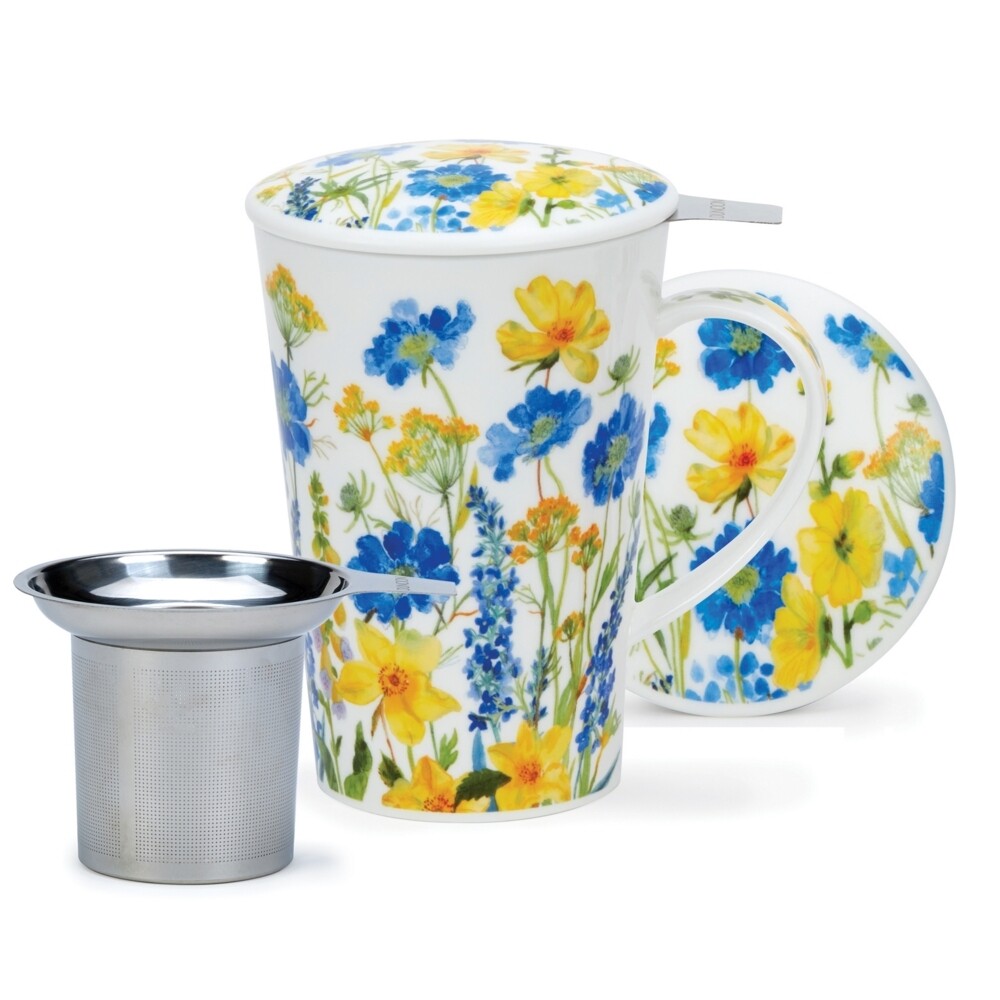 Mug avec infuser intégré Dunoon Shetland - Cottage Border Blue