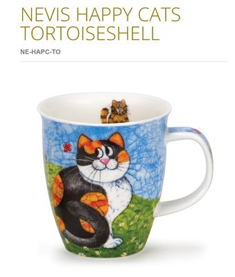 Mug Nevis 0,48 L Dunoon Happy Cats Tortoiseshell Mug Nevis 0,48 L Dunoon Happy Cats Tortoiseshell
