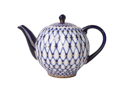 Théière 2000 ml Cobalt net -  Porcelaine de St Petersbourg