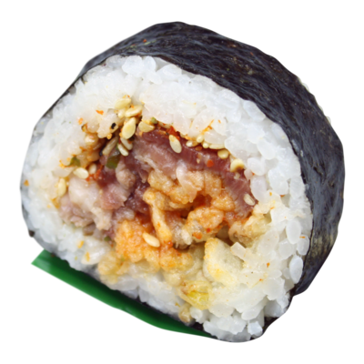 Crispy Wagyu: wagyubeef | tauge | shichimi | spice saus | sesam (5 st)