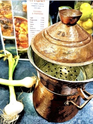 🏺 Couscoussier artisanal en cuivre martelé