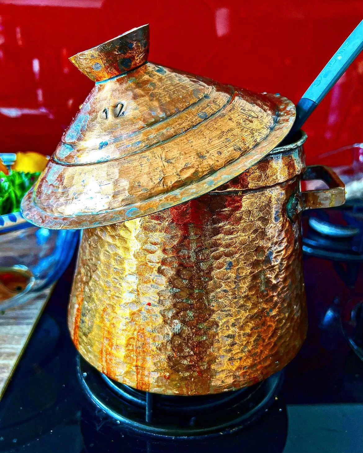 🏺 Couscoussier artisanal en cuivre martelé