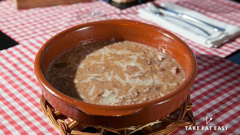 Risoto de boletus e Idiazábal.