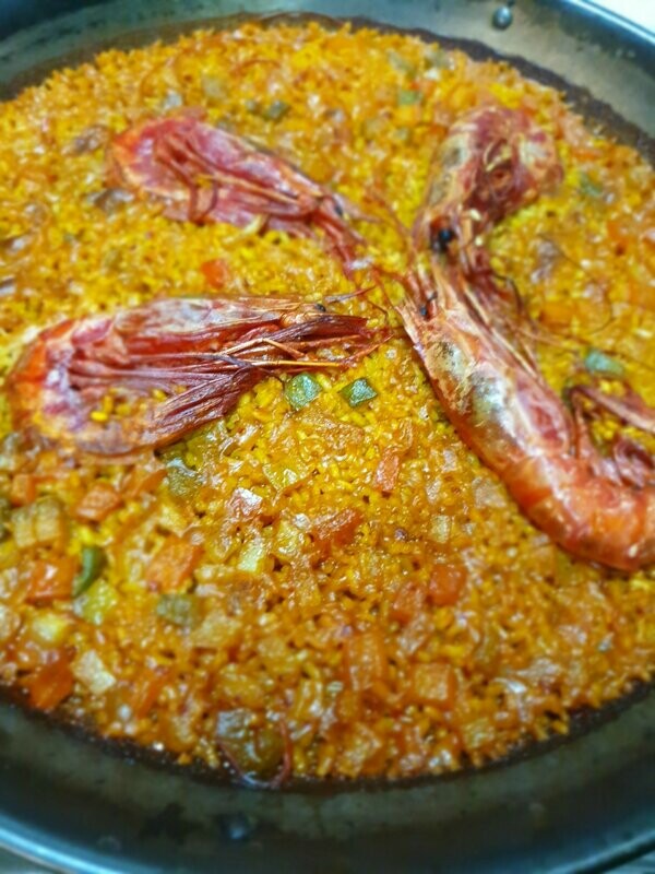 Arroz con carabineros.