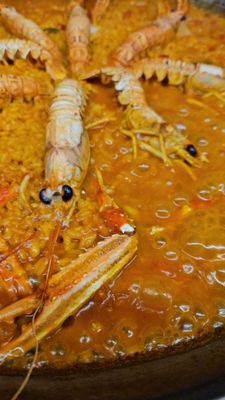 Arroz con cigalas al cava