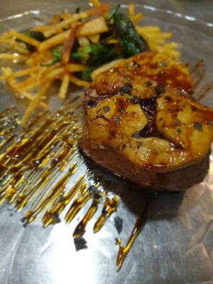 Solomillo de ternera al foie.