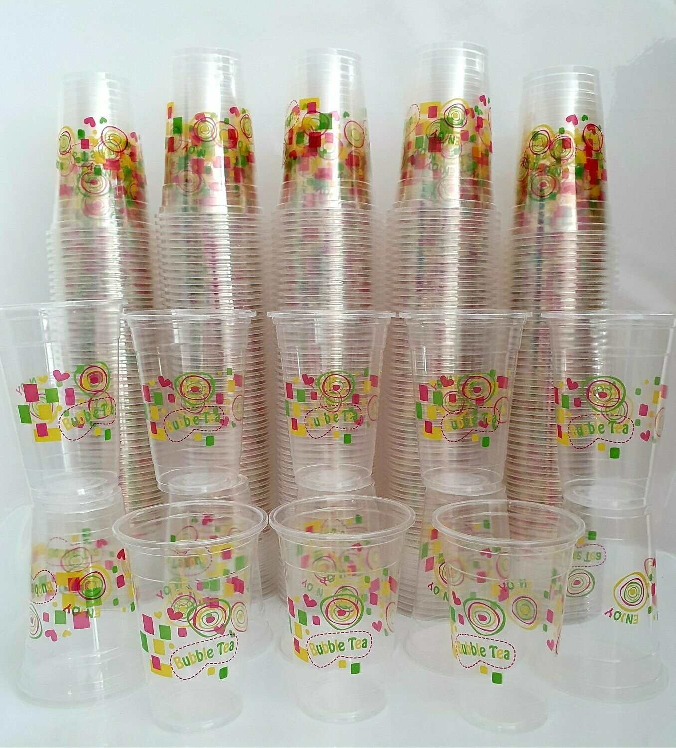 Bubble Tea Plastikbecher 500 ml