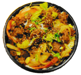 Teriyaki beef donburi