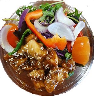 Teriyaki chicken salad lunch bowl