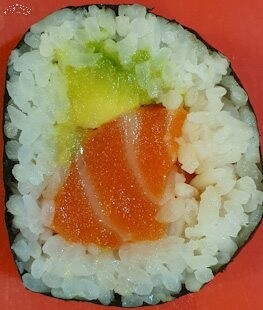 Fresh salmon avocado