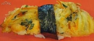 Vege shrimp tempura nigiri