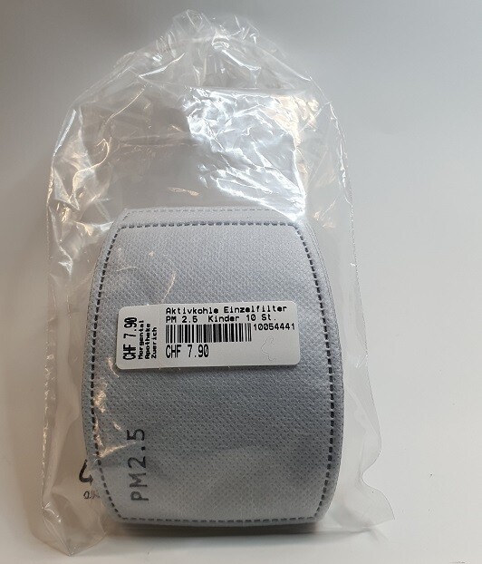 Aktivkohlefilter (für Kindermasken) - 10 Stück