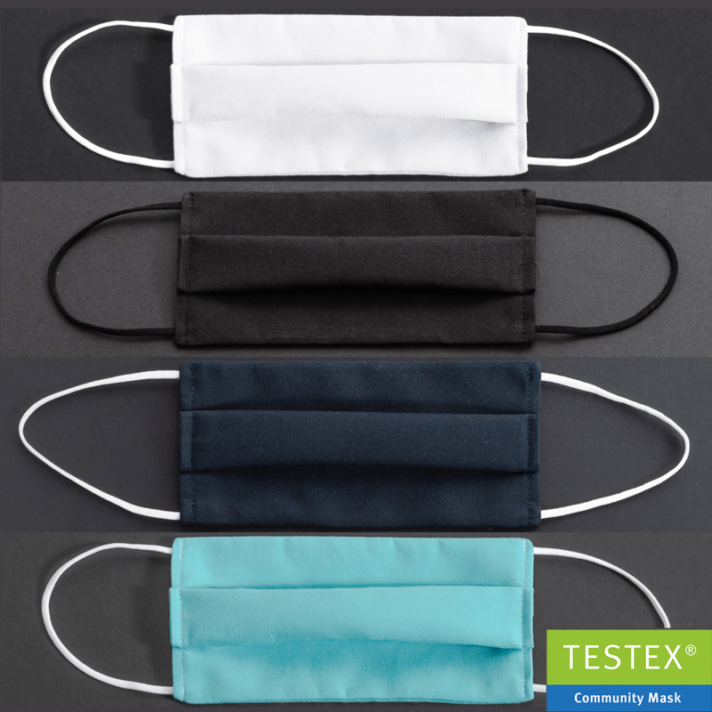 Empa-geprüfte Community-Maske Polyester uni in 4 Varianten - 1 Stück