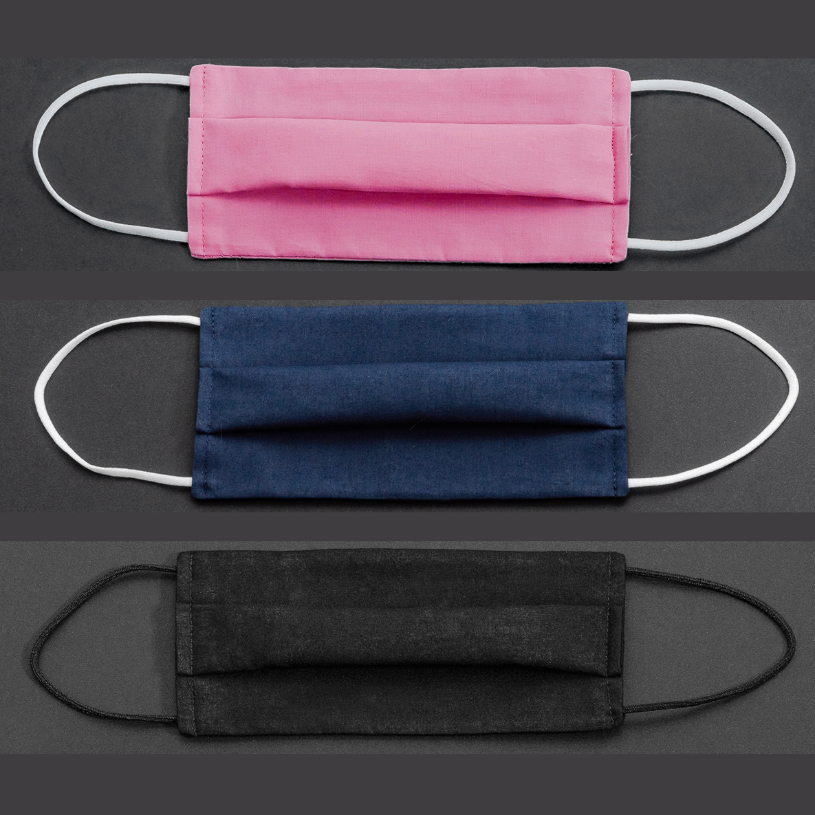 Empa-geprüfte Community-Maske Baumwolle/Polyester uni in 3 Varianten - 1 Stück