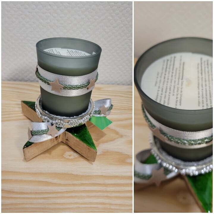 Bougie parfumée décorée