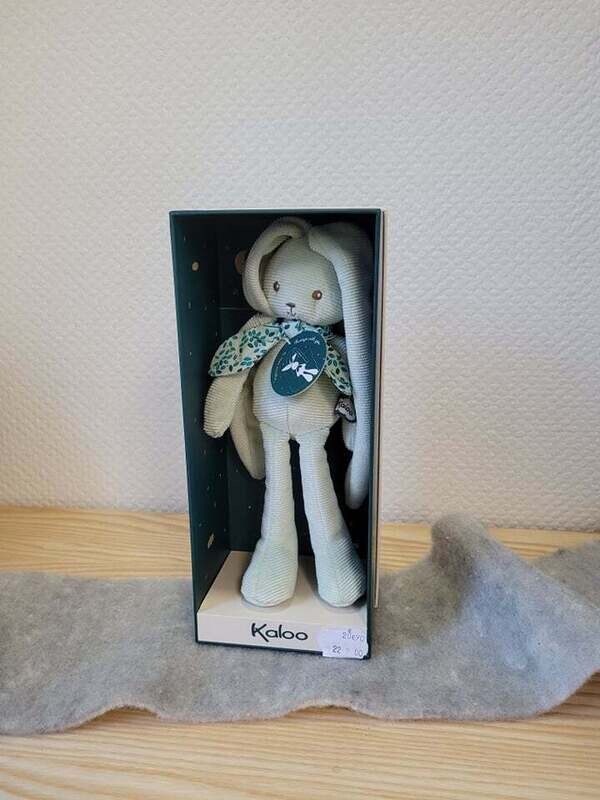 Doudou lapin bleu