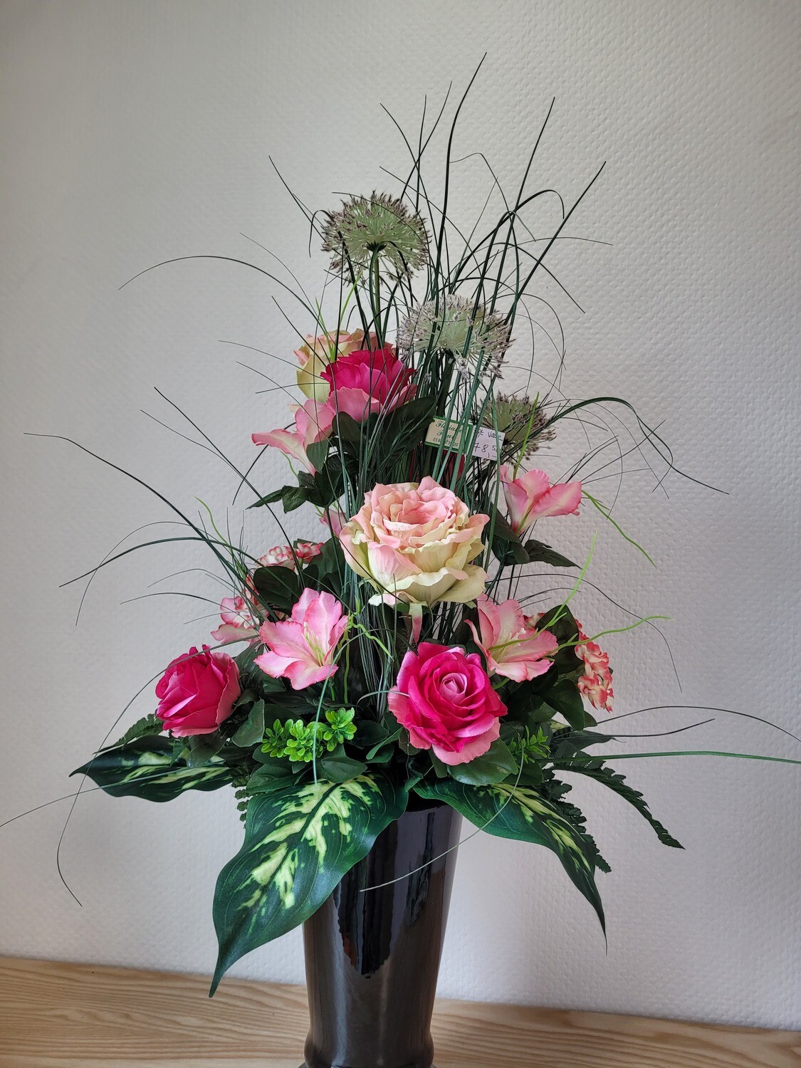 Bouquet vase rose clair