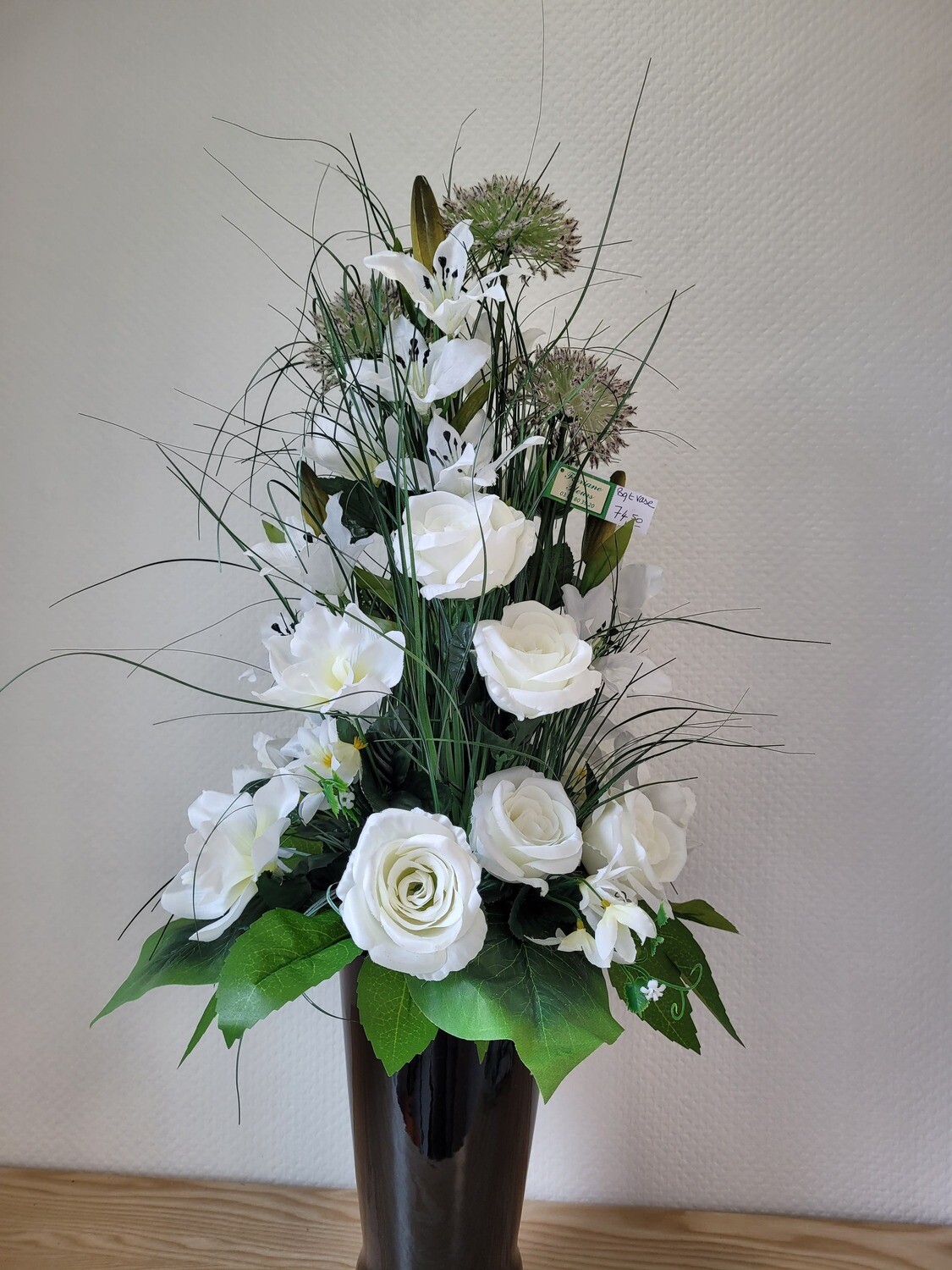 Bouquet vase blanc