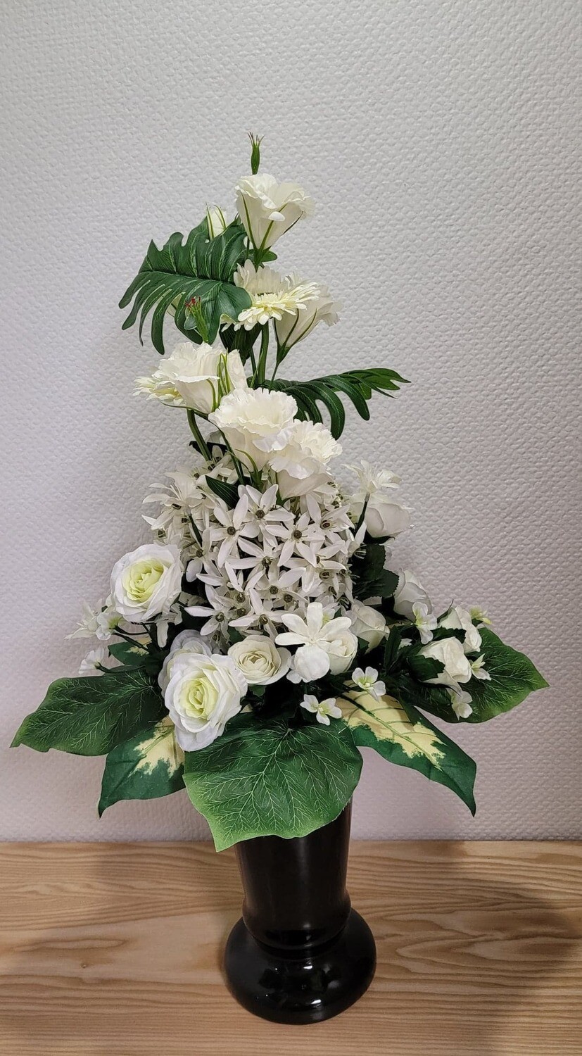 Bouquet Deuil Arificiel Blanc